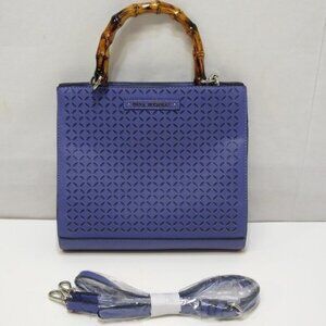 Dana Buchman Purse Faux Bone Cane Top Handle / Detachable Crossbody Strap NWOT